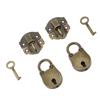 Zinc Alloy Hasp Latch with Screws Vintage Bear Padlock Decorative Lock Set for Wood Case Jewelry Box Crafts Bronze