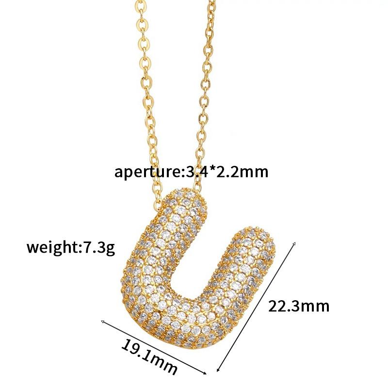 Изысканное ожерелье из меди с золотым покрытием, цепочка для ключицы, 26 английских букв A-Z, ожерелье с подвеской, ювелирные изделия, ручная работа, DIY-ювелирные изделия 45cm