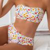 New beach swimsuit high waist women sexy floral suspender bikini European and American swimsuit suspender swimsuit