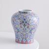 Chinese Retro Blue and White Porcelain Flower Vase Ceramic Handicrafts Flowerpot Desktop Storage Can Home Decoration