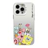 Cute Cartoon Phone Case for iPhone 13/14 Pro, 15 Pro Max/16 Pro/17 - Silver
