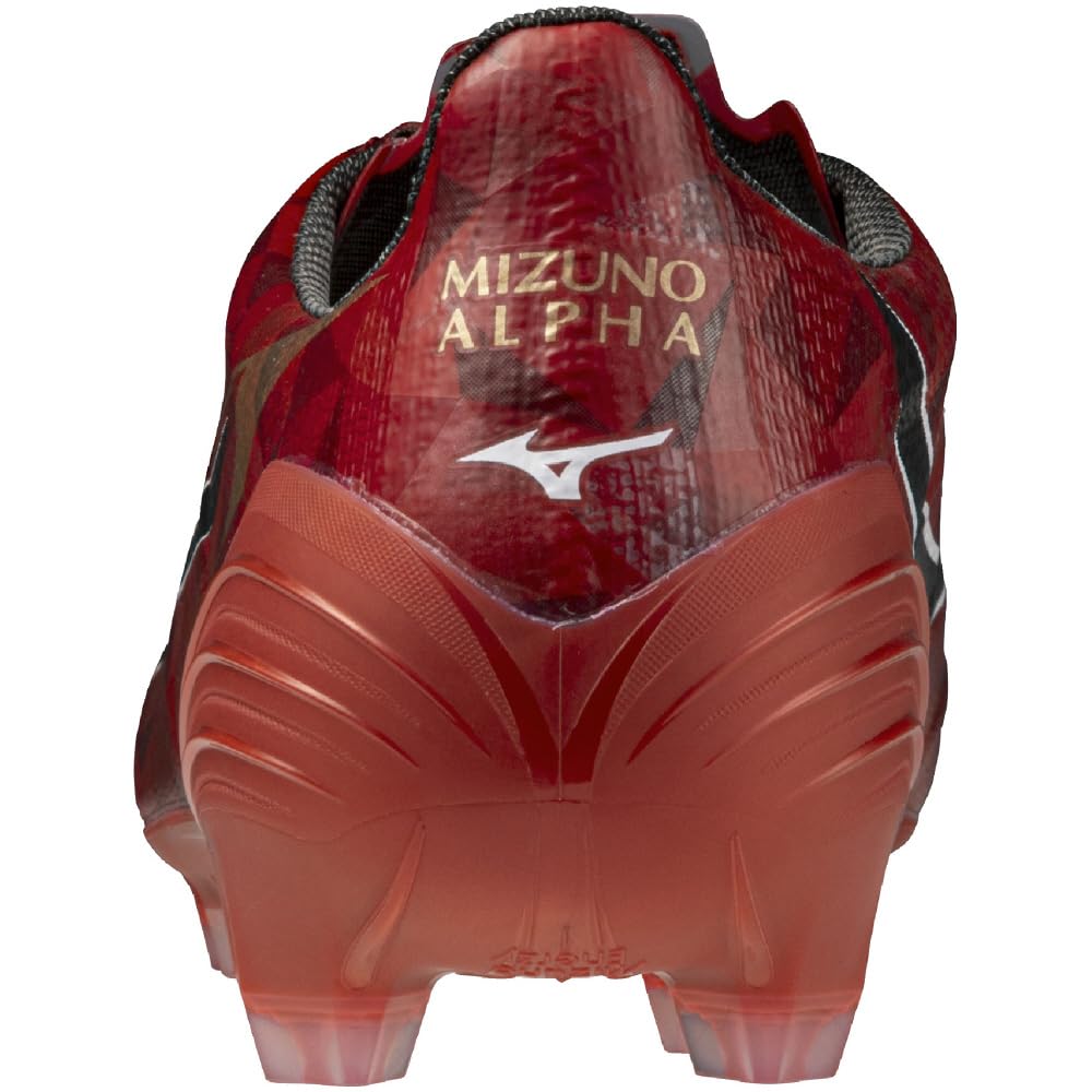 Mizuno Alpha 2 ELITE Soccer for Club Ruby Red x Size 2E Cleats, Wide, Lightweight, Activities, Football, Rugby, White, 25.5 cm,