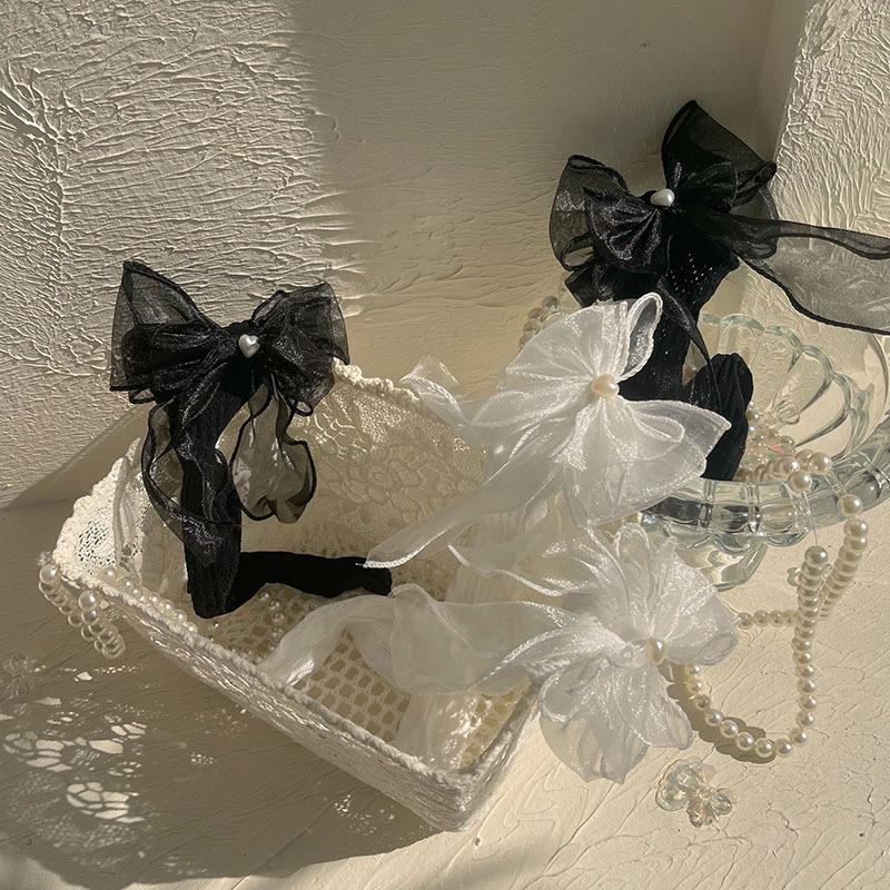 JK Lolita Podkolenky Princezna Dívky Letní Prodyšné Ponožky Střední Délky Bílé Černé Dětské Krajkové Dlouhé Ponožky Stužka Mašle Podkolenky