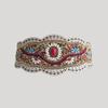 Boho Style Heavy Industry Turquoise Hollow Ethnic Style Pattern Elastic Ethnic Style Yunnan Travel Photo Elastic Tight Women's Waist Seal