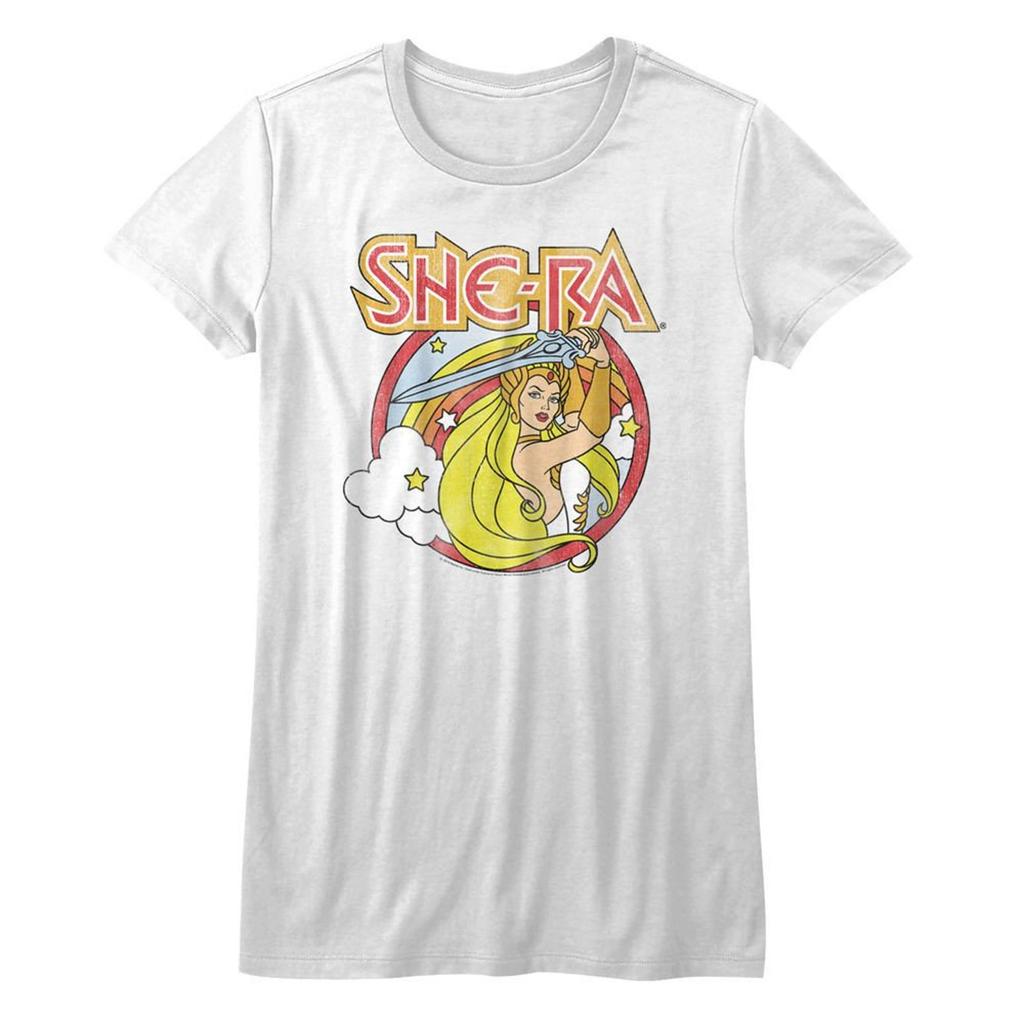 Masters of the Universe Rainbow Sword White Junior Women's T-Shirt