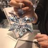 Goddess Style Crystal Snowflake Car Mirror Pendant - High-End Interior Ornament