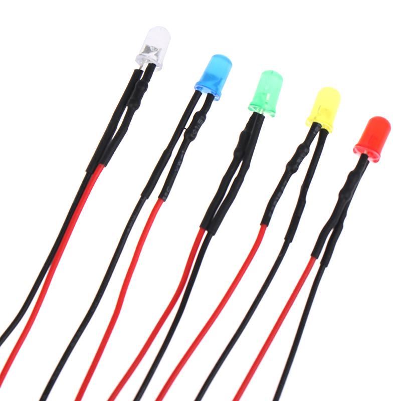 5Pcs 5Mm Super Bright Light Emitting Diode 20Cm Indicator Light
