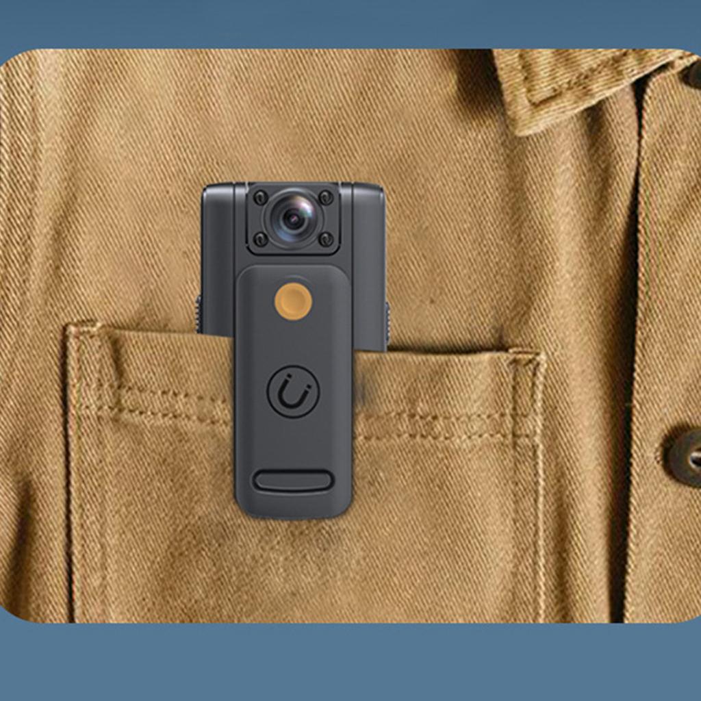 Mini Body Camera Magnetic Back Clip Design 1080P Recorder Adjustable Lens for Delivery Personnel & Private Investigator