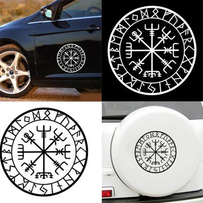 Adesivo unico per laptop con bussola runa per auto, decorazione fai da te
