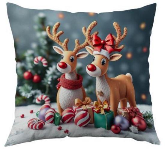 

Новые Рождественские Наволочки для Гостиной Полиэстер Принтованные Декоративные Наволочки Рождественские Наволочки 45*45cm