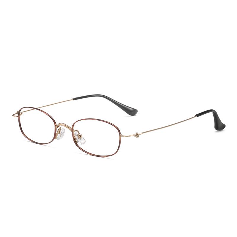 Udia Ultralight Titanium Oval Eyeglass Frame 49 - Screwless Myopia Glasses for Women