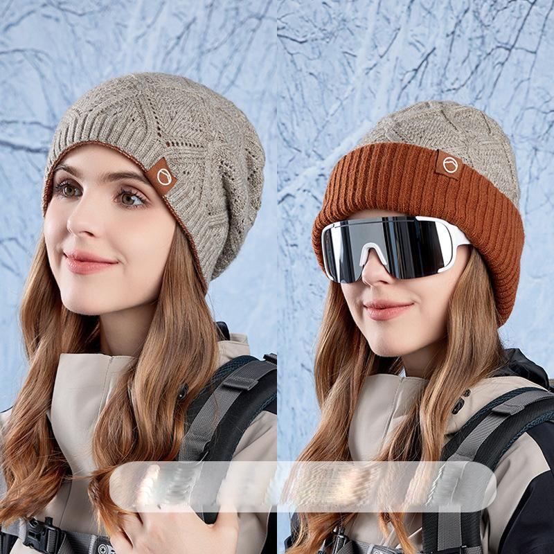 

Зимняя теплая шапка женская шапка для большой головы уличная ветрозащитная защита ушей вязаная шерстяная шапка хаки