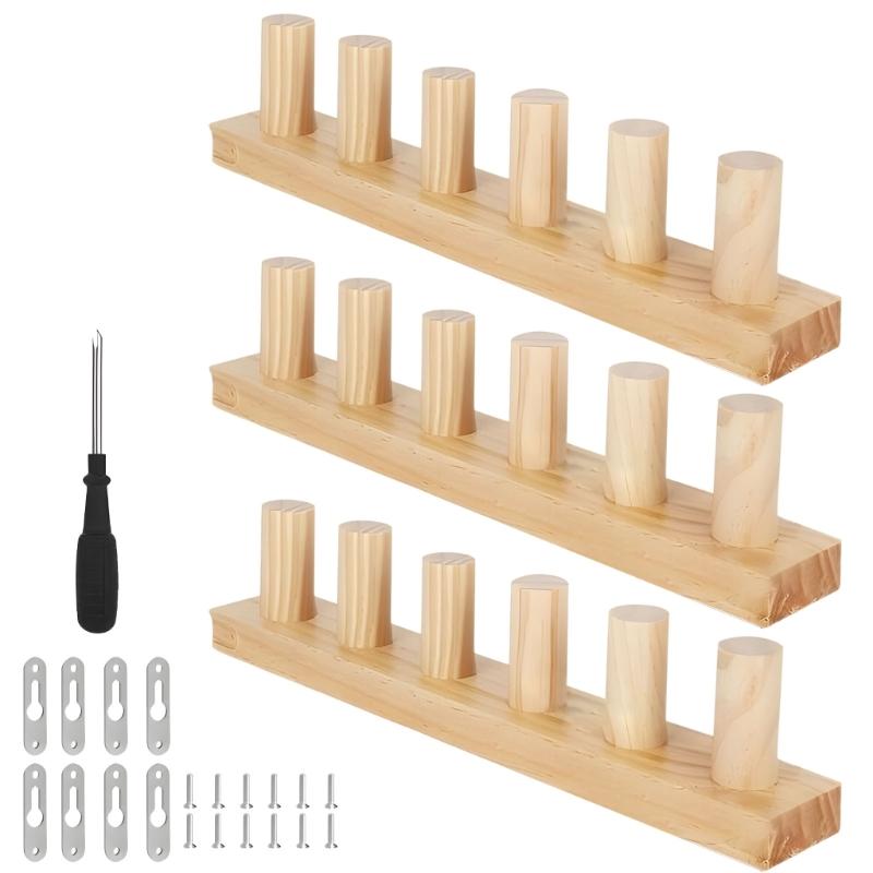 

Pack Of 3 Adjustable Blanket Frame Set Beginner Friendly Wood Weaving Knitting For Tapestry Towel Craft Projects 1