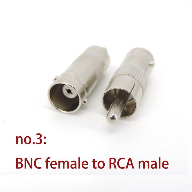 1/5pcs 4 Types BNC Male Female To RCA Male Female Connector Plug Jack Audio Video CCTV Camera Coaxial Cable Converter