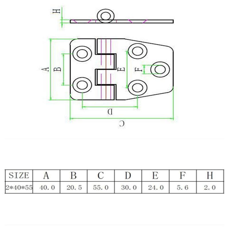 Stainless Steel 304 Door Knob Hinge Yacht Boat Folding Page Luggage Hardware Hinge Architectural Hardware