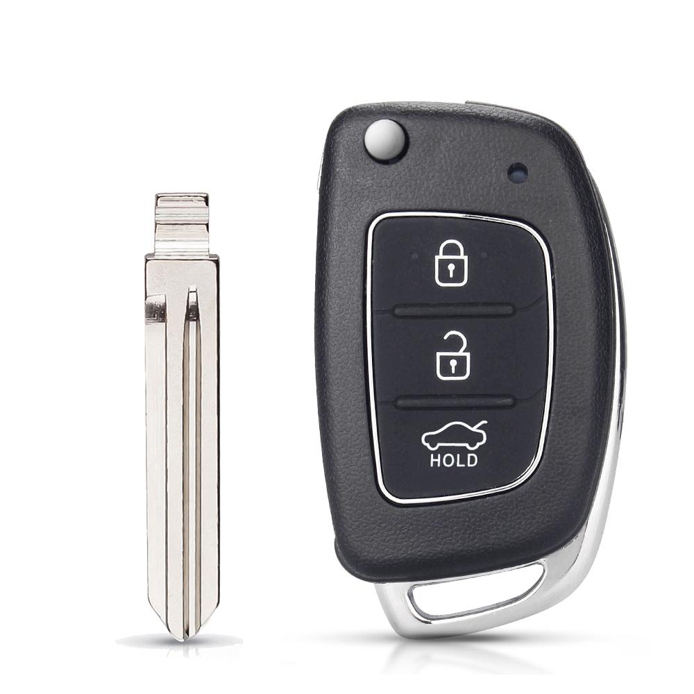 KEYYOU Remote Key Fob 3/4 Buttons Car Key Shell Case Flip Floding For Hyundai New Verna IX35 IX45 Fe HB20 Solaris Key