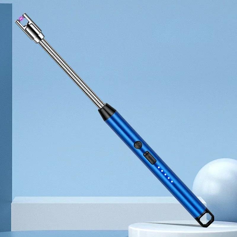 Kitchen USB Electric Arc Lighter Rechargeable Windproof BBQ Flameless Plasma Candle Long Lighters Hose Gas Stove Ignition Gun