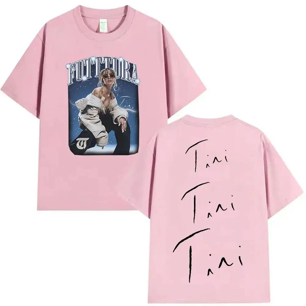 Album Graphic T-shirts Singer TINI Futtura Tour Men Women Fashion Harajuku Short Sleeve Cotton Tees