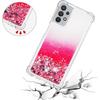 Compatible with Samsung Galaxy A32 5G Case Glitter Cute Clear Phone Case Floating Quicksand Shockproof Protective Bumper Silicone TPU Case for