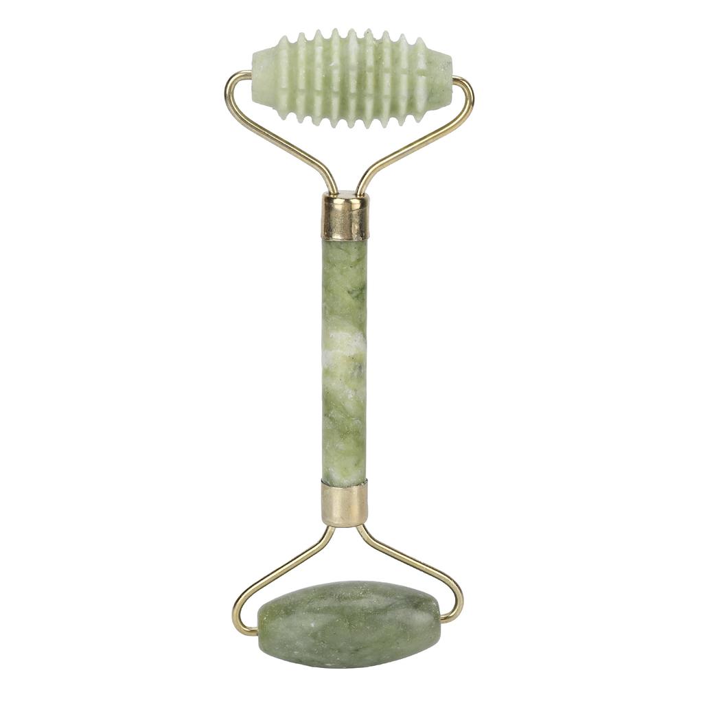 3pcs Jadestone Face Roller Portable Skin Lifting Firming Beauty Guasha Board Face Massage Roller Set