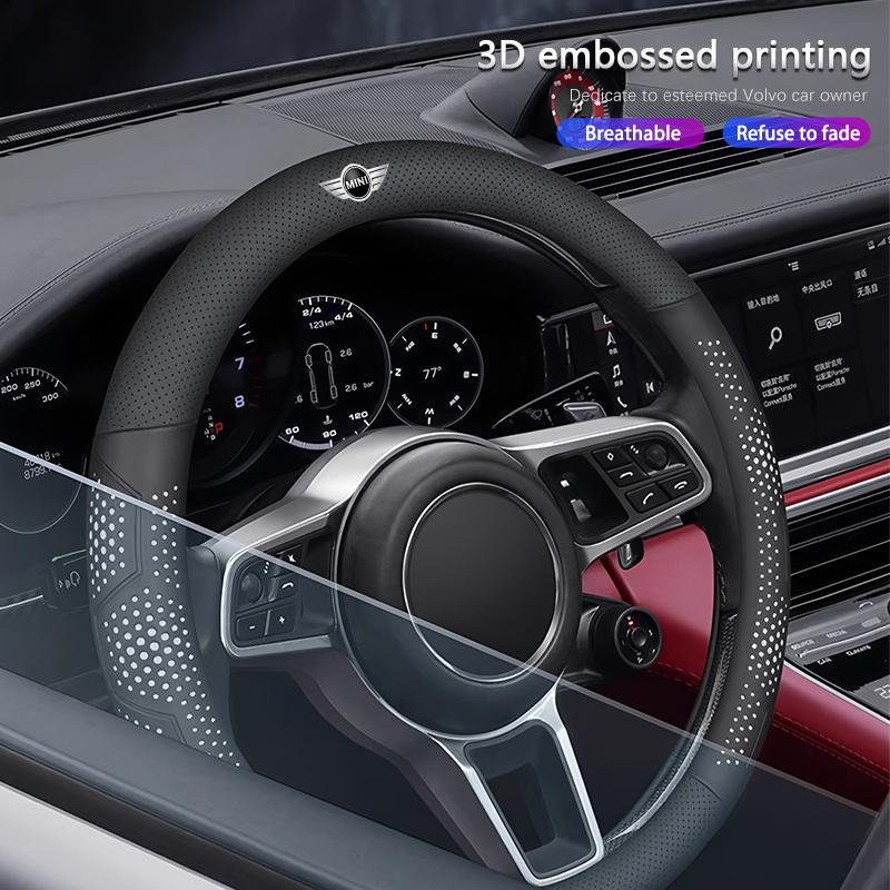 Car Steering Wheel Cover Ultra-thin Breathable Case For MINI Cooper R56 F56 R50 JCW Cabrio Aceman Countryman Clubman Roadster