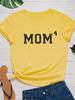 Mom 4th Power Print Women T Shirt Short Sleeve O Neck Loose Women Tshirt Ladies Tee Shirt Tops Clothes Camisetas Mujer