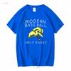 T-shirt en Coton Esprit Saint Baseball Moderne Tailles Complètes S 5xl Sn74 Manches Longues Ou Courtes Lavage Vintage Élégant Respirant Décontracté