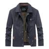 Men's Loose Plus-Size Lapel Jacket for Spring and Autumn - Casual Outdoor Workwear Coat