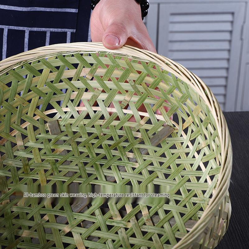 Bambus-Dämpfer: Handgefertigtes Tablett, Obstschale, Abtropfkorb und Hohlkorb