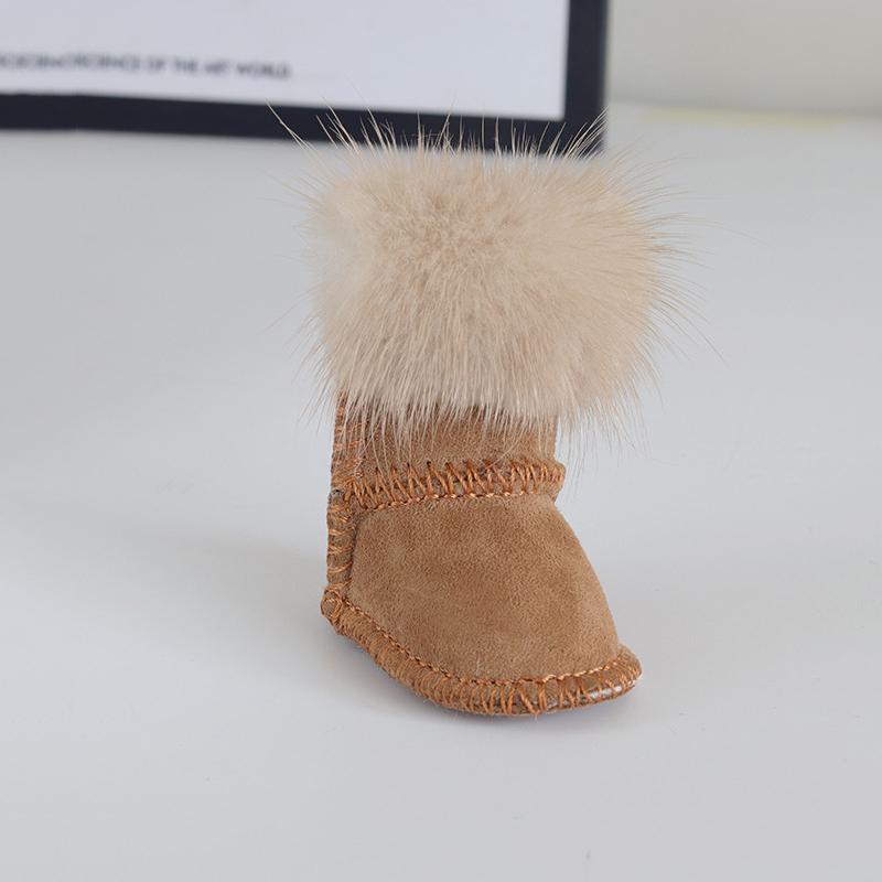 Yogodlns Cute Fur Hand-sewn PU Leather Bag Pendants Fashion Women Couple Gift Handbag Backpack Accessories