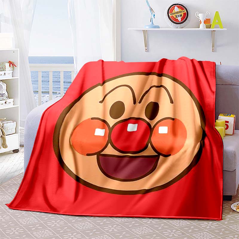 

Anpanman Anime Soft Warm Blanket Cute Cartoon Throw Blanket For Children Home Living Room Bedroom Sofa Nap Travel Decor 75x90cm