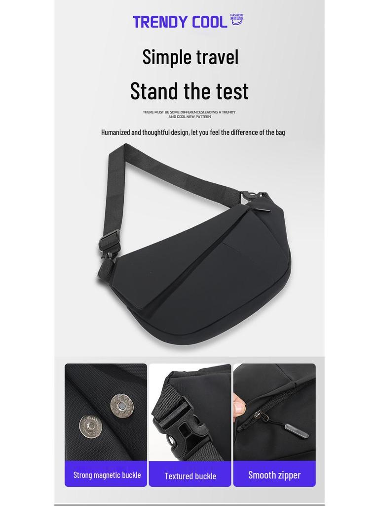 Herren Trendige High-End Crossbody Brusttasche für Freizeit und Outdoor-Radfahren