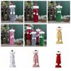Plush Ball Xmas Wine Bottle Cover Cute Santa Claus Wine Bags Bar Supplies