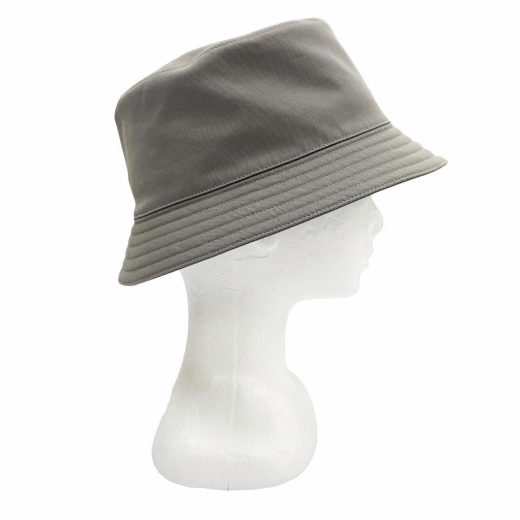 Excellent HERMES Hat Bucket with H Logo Patch Cotton Mens Used