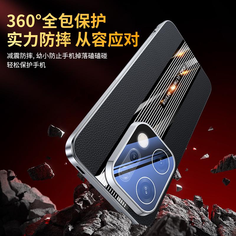 For OPPO Reno 14 / 14 Pro / 13 / 13 Pro Phone Case, Made of Leather, Full Coverage for the Camera, Non-slip and Drop-resistant