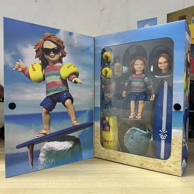 In Stock Child'S Enjoy 3 Surf'S Chucky Cult Action Figure Cult Surfing Chucky Doll Featuring Surfboard Beach Towel Accessories Model