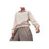 Nike Heritage Solid Loose Long Sleeve Polo Shirt Women Tops Sand-White FZ4338-126