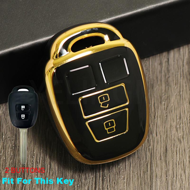 TPU 2/3/4 ButtonsCar Key Cover Case For Toyota Camry Prius Corolla RAV4 Sienna 2014 2015 Shell Fob Protected Holder Accessories