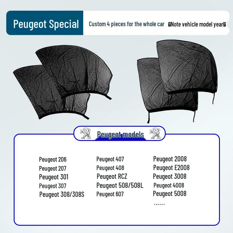 Japanese Car Window Sunshade & Mosquito Screen - Heat Insulation & Insect Protection Curtain