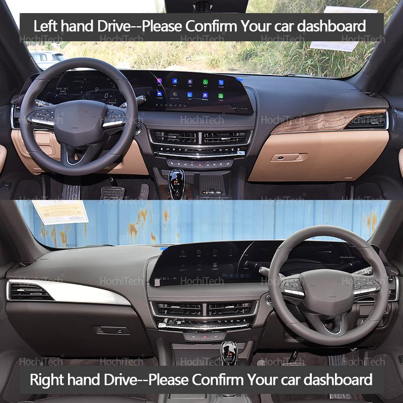 Anti-UV Suede Leather Dashmat Black Dashboard Cover Sun Shade Carpet Pad for Cadillac CT5 CT 5 CT5-V Blackwing 2024-Present