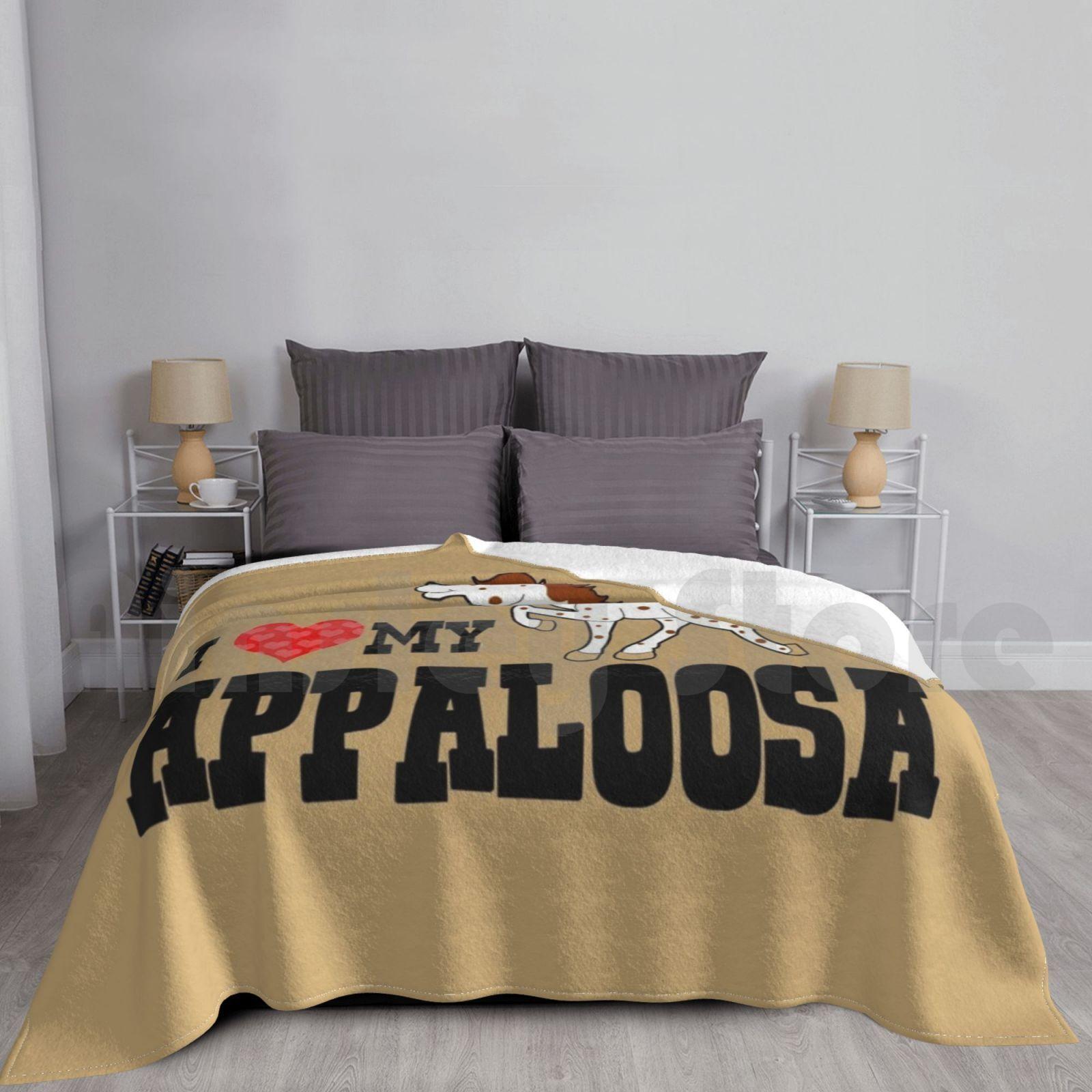 I Love My Appaloosa Red Roan Appy Horse Blanket Fashion Custom Horse Horses Appaloosa Appaloosa Horse Size: 75*100cm, Weight: 230 GSM