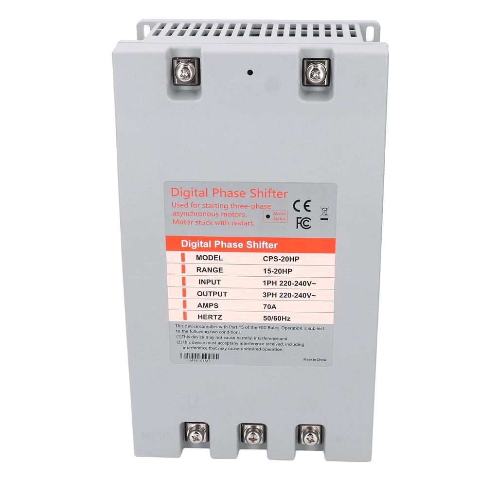 Single to 3 Phase Converter 1520Horsepower Range Accurate Compact Industry Digital Phase Shifter