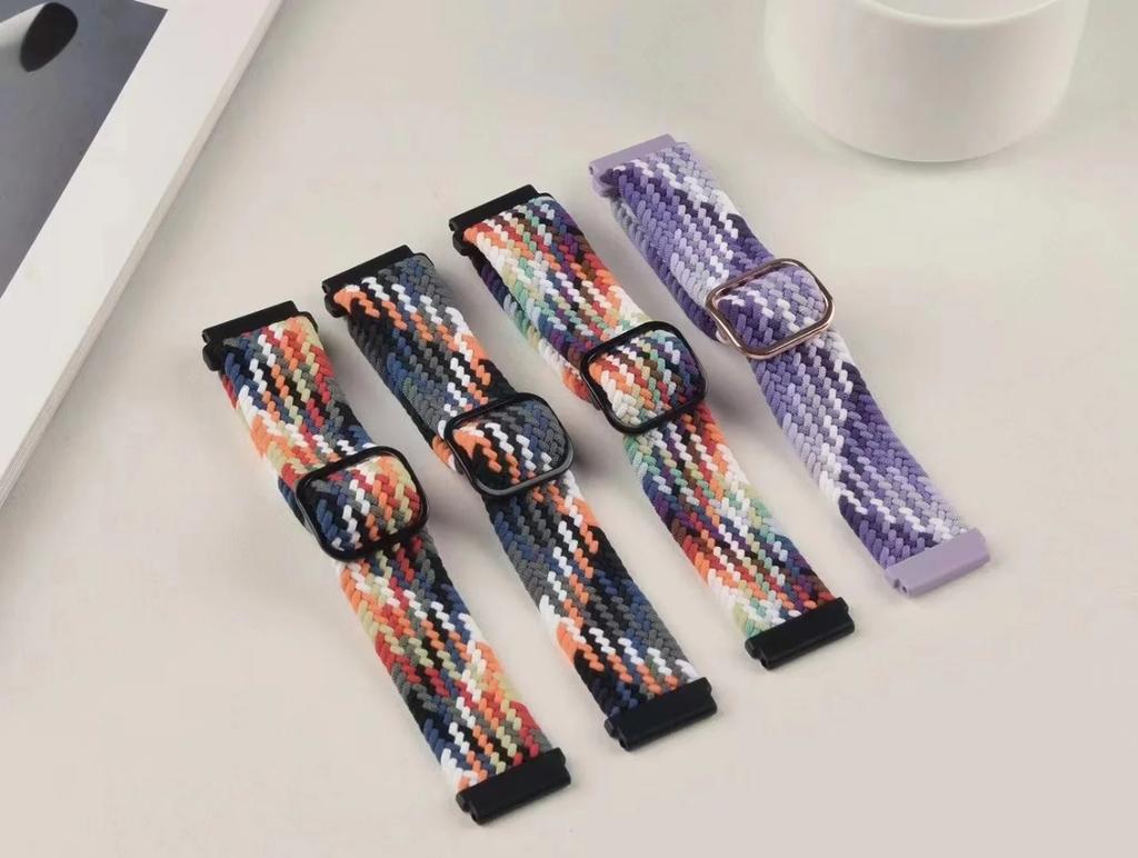 20/22mm Nylon Braided Strap For Amazfit T-Rex3 Pro 44/48mm/Helio Comfortable Band Huawei Watch 5/4 GT6-5-4 Pro 46mm Accessories