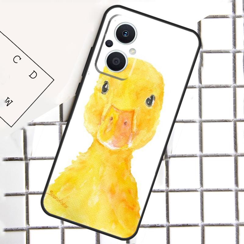 

Мультяшная Милая Утка Животное Для OPPO Reno 14F 13F 12F 11F 10 11 12 13 14 Pro 7 8 Lite 8T OPPO Find X6 X5 X8 X9 Pro Чехол OPPO Reno10 5G