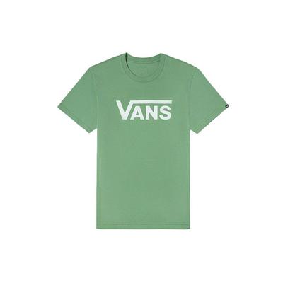 T-shirt Casual Classique à Manches Courtes et Col Rond avec Grand Logo Unisexe Vert VN0A4MM6E0K