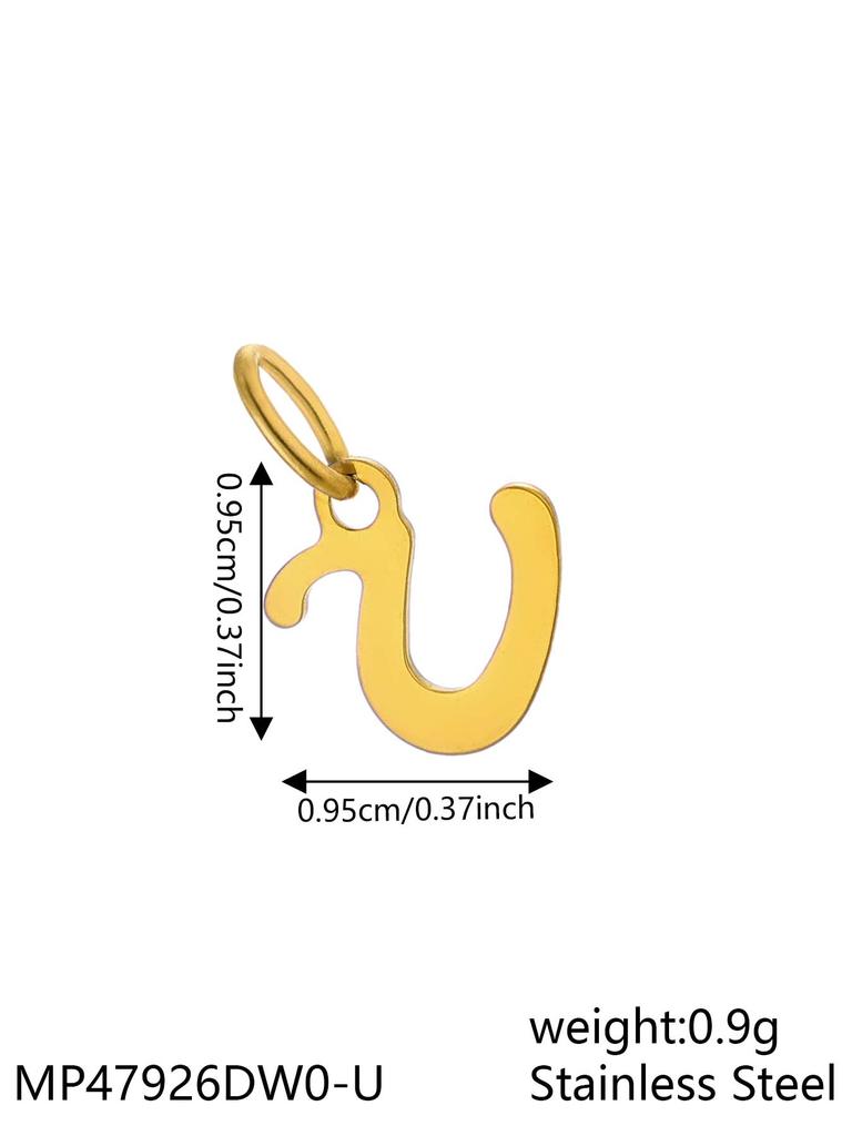 CARLIDANA INS New Fashion Initial Charm Stainless Steel 18K Gold Plated Letter Pendant Alphabet Necklace for DIY Jewelry