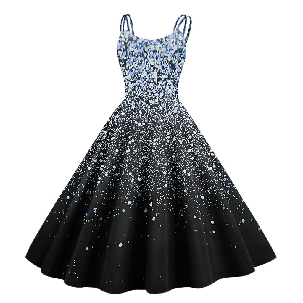 Women's Floral, Colour Block Patchwork, Gradient Print Sexy Strapless Punk Vintage Dresses