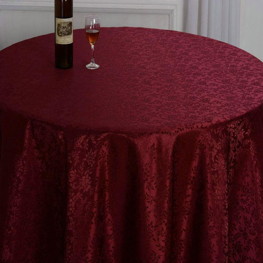 Hotel Tablecloth Restaurant Restaurant Large Stall Tablecloth Table Skirt Table Flag Burgundy Champagne Silver Gray Round Table