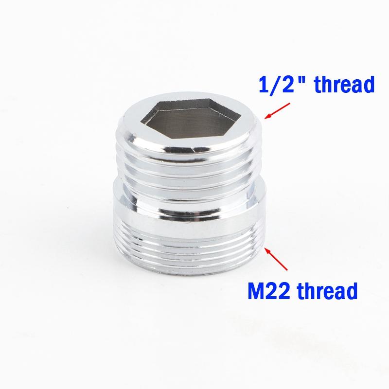 

Нержавеющая сталь M22 на 1/2 резьбовой соединитель для шланга душа для ванной комнаты, соединения для кухонного крана, адаптер для водопроводного крана