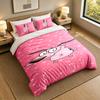 3Pcs Bedding SetCourage the Cowardly Dog Soft Bed Sheet and Two Pillowcases Home Bedroom Decor
